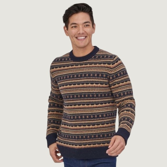 Patagonia Other - Patagonia Sweater Recycled Wool Cottage Isle XL Knit Fair Isle New Navy